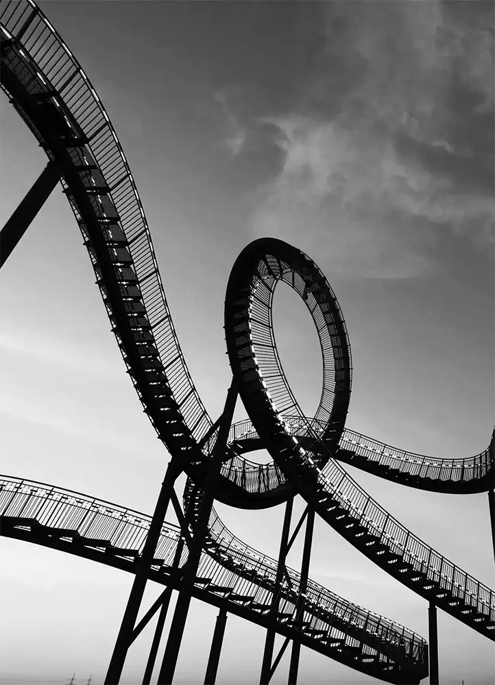 Giostra adrenalinica per rappresentare i calcoli e le analisi CAE in Asotech