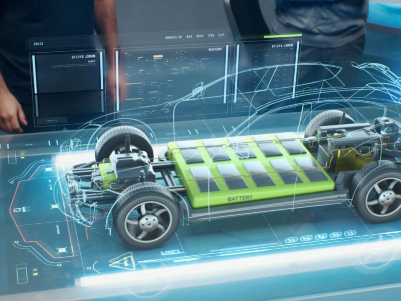 pacco batteria auto elettrica simulazione elettromagnetica